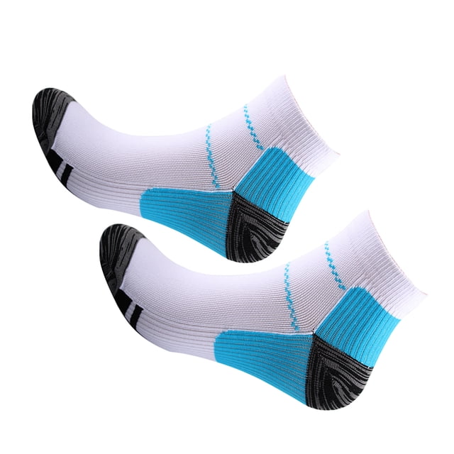 Wweixi 2piece Relieve Foot Fatigue Compression Socks For Greater Comfortable To Wear Ankles Socks blue L/XL 1Set