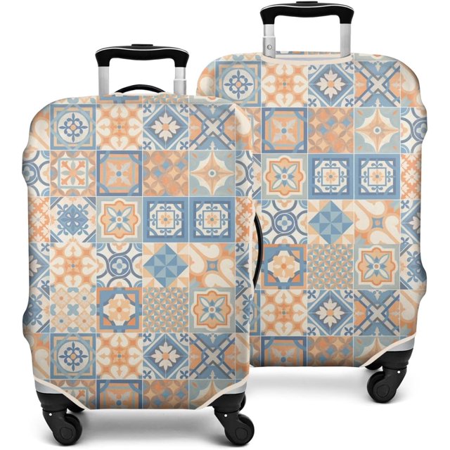 Travel Luggage Cover Suitcase Protector Fits 18-32 Inch Luggage Wheel Covers Patterned Travel Related Items Flower Luggage Protector Elastic Luggage Anti-scratch Suitcase Cover S