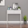 thumbnail image 1 of vidaXL Console Table White 72x35x75 cm Steel, 1 of 5