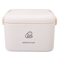 thumbnail image 2 of Medicine Box, Thickened PP First Aid Safe Medication Storage Box Container with Removable Tray & Portable Handle, Family Emergency Medicine Kit Case Organizer, 2 of 7