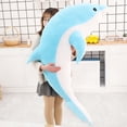 thumbnail image 2 of Creative Dolphin Stuffed Animal Toy Pillow Stuffed Animal Dolphin Plush for Blue 50cm, 2 of 8