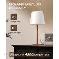 thumbnail image 3 of EZVALO Lot de 2 Lampes de Table Sans Fil IP65 Étanches, Lampe de Douche Rechargeable avec Batterie 4500 mAh, 3 Températures de Couleur à Intensité Réglable, 3 of 8