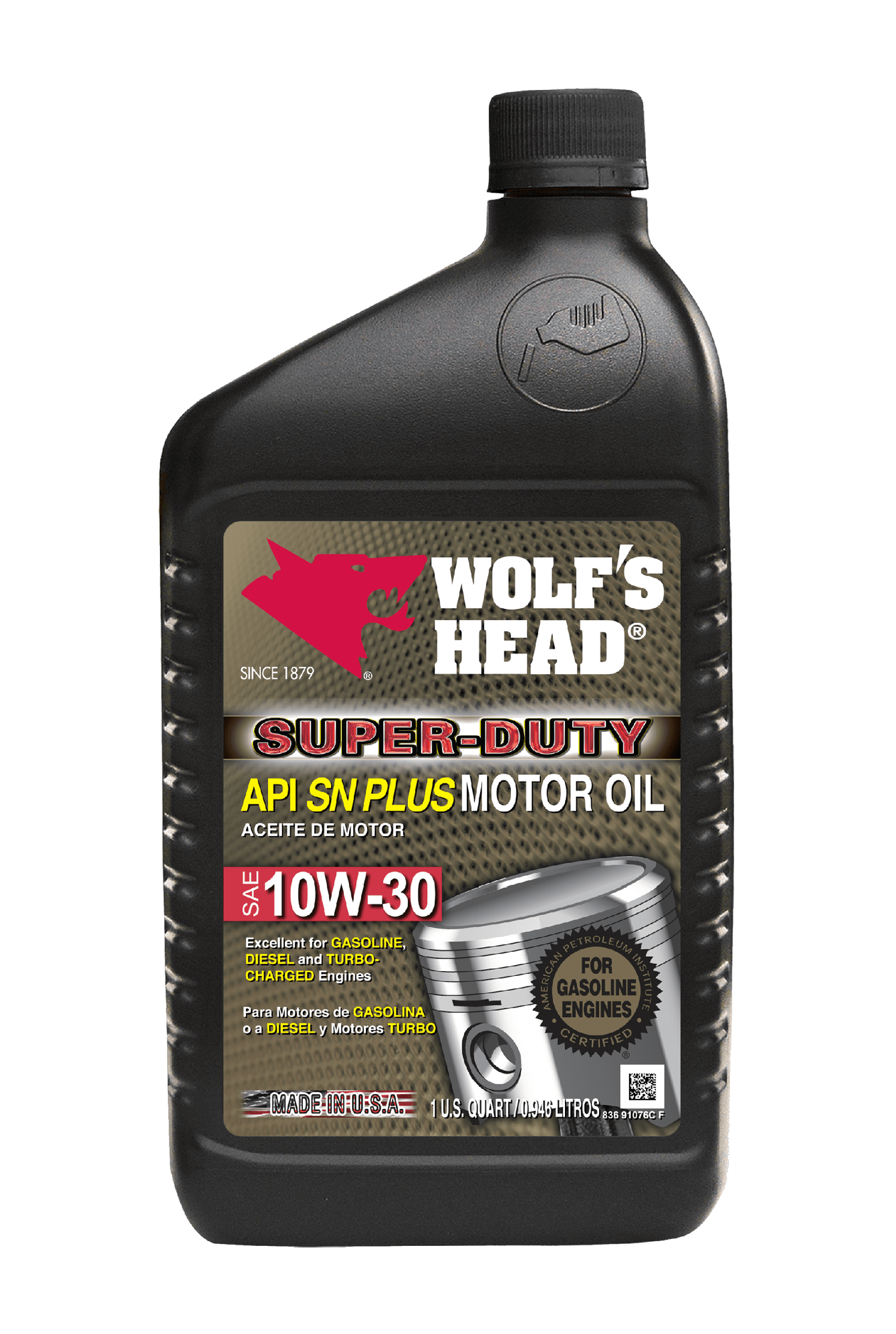 AMALIE OIL COMPANY 836-91076-56 WOLF'S HEAD 836-91076-56 - WOLF'S HEAD SUPER-DUTY 10W30