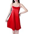 thumbnail image 1 of Dealovy Nuisettes pour Femmes à Bretelles Spaghetti Sans Manches Robe de Nuit Douce et Confortable Tenue de Nuit Courte Robe de Nuit Débardeur, 1 of 6