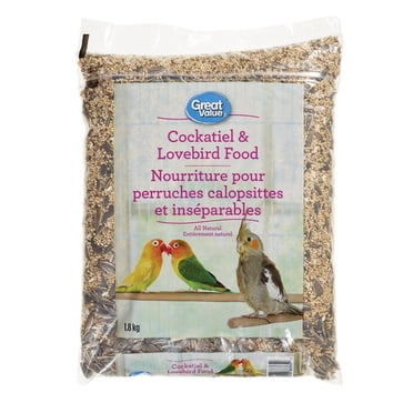 Great Value Cockatiel & Lovebird Food, 1.8kg