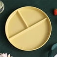 thumbnail image 1 of Oleegame 1 Pce Ensemble de Couverts en Acier Inoxydable Assiettes en Blé pour Adultes Ensemble de Vaisselle Réutilisable Enfants Assiette Compartimentée Plateau à Salade en Plastique Bariatrique Plateau à Lunch Micro-Ondes et Lave-Vaisselle Jaune, 1 of 6