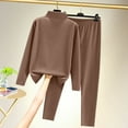 thumbnail image 2 of FAIWAD Ensemble de sous-Vêtements Thermiques pour Femme, Col Roulé, Haut à Manches Longues avec Pantalon Long, Extensible, Ensemble de sous-Vêtements Confortable, 2 of 3