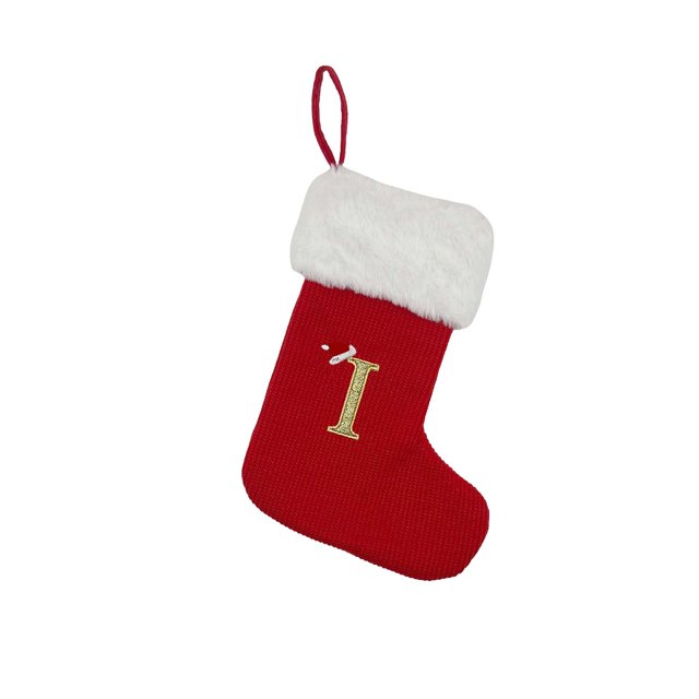 Christmas Stocking Holiday Gift Bag With 3D Legs Old Man Doll Design For Tree Or Bedside Decor 20 cm x 30 cm