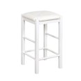 thumbnail image 4 of Linon Tifton Three Piece Wood & Faux Marble Tavern Set Backless Stools in White, 4 of 14