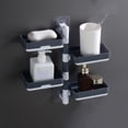 thumbnail image 1 of Soap Holder,Soap Travel Container,Bar Soap Container,Leakproof Soap Case,Bathroom Soap Dishes,Soap 4-Layer Self-Adhesive Soap Dish Wall Mounted Rotatable Soap Box Storage for Bathroom Kitchen, 1 of 8