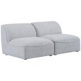 thumbnail image 1 of Meridian Furniture Miramar Canapé Modulaire Gris en Lin Durable Texturé, 1 of 7