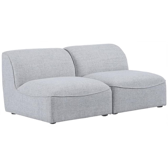 Meridian Furniture Miramar Canapé Modulaire Gris en Lin Durable Texturé