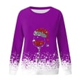 thumbnail image 5 of Kcodviy Chandail de Noël Quotidien pour Femmes « Merry Noël Auntie » pour Femmes, Imprimé, Col Rond, Chandails de Mariée pour Femmes, Col Rond, Coupe Ajustée, Chandails à Enfiler, Hauts Décontractés à Manches Longues, Chandails d'Entraînement, Blouse Ample, 5 of 5