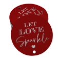 thumbnail image 1 of Inkdotpot Silver Foil Paper Hang Tags Let Love Sparkle Wedding Favor Tags 100 Pieces, 1 of 6