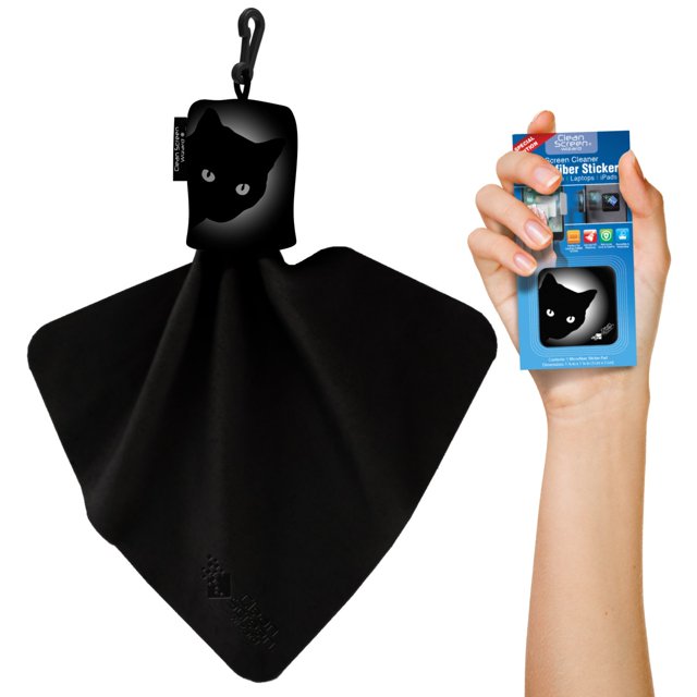 Clean Screen Wizard Chiffon de Nettoyage en Microfibre Pratique pour Écran, Noir