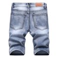 thumbnail image 3 of Teissuly Summer Shorts Discount Men's High-end Ripped Personality Camouflage Stitching Trend Shorts, 3 of 8