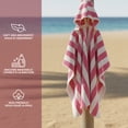 thumbnail image 3 of Mainstays Reversible Hooded Towel, Pink Stripe, 1 Piece, 24" x 48", 3 of 5