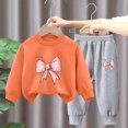 thumbnail image 3 of Pisexur Ensemble 2 Pcs pour Bébé Filles Garçons Automne Hiver Mode Décontractée Polaire Manches Longues Col Rond Chandails en Molleton et Pantalons Vêtements de Détente Imprimé Mignon Ensemble de Survêtement pour Enfants 3-8 Ans, 3 of 4