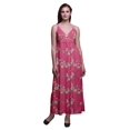 thumbnail image 1 of Bimba Robe Longue Maxi d'Été pour la Plage à Bretelles Spaghetti Ajustables Imprimée d'Oiseaux - Petit, 1 of 5