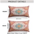 thumbnail image 2 of Orange Boho Throw Pillow Covers Set of 2 Monaco Rug Carpet Double Sided Pattern Cotton Soft Pillow Case Cushion Cover Pillowcase for Garden Couch Sofa Bed Decorative 12x20 inch, 2 of 5