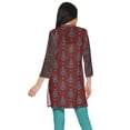 thumbnail image 3 of Moomaya Kurtis Courtes à Col Montant en Poly-Crêpe pour Femmes, Haut de Robe Imprimé, 3 of 5