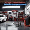 thumbnail image 4 of Heavy Duty Topside Automotive Creeper – 440 lbs Capacity, 48"-66" Adjustable Height, Collapsible Thick Padded Deck, 4 Swivel Casters, Mechanic Workshop Garage Repair Equipment, Red+Black, 4 of 11