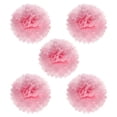 thumbnail image 1 of Uxcell 8" Tissue Pom Poms Paper Flowers Ball Wedding Party Decoration, Light Pink 5 Pack, 1 of 6