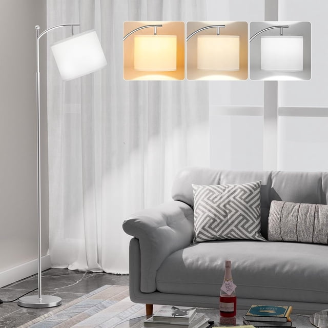 Floor Lamps for Living Room with Color Temperatures LED Bulb Standing Lamp Tall with Adjustable Shade Tall Lamps for Bedroom Office Classroom Dorm Room Apartment W Bulb Includ