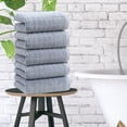 thumbnail image 4 of 5 Pack - Towel Set - Soft Polyester Fabric, Quick Drying & Absorbent, Spa Quality, Hotel Style Collection, Beige, JKODE, 4 of 9