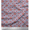 thumbnail image 1 of Soimoi polyester Crepe Fabric Damask Design,Leaves & Aster Floral Print Fabric by Yard 52 Inch Wide, 1 of 3