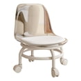 thumbnail image 1 of Tabouret Roulant Dossier Mini Tabourets à Chaussures Portable à Roulettes Coussin en Mousse Acrylique Maison Salon Garage, 1 of 2