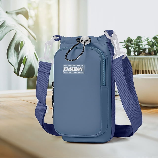 ZZkhGO Sac Bandoulière pour Bouteille d'Eau, Pochette d'Hydratation Légère et Portable, Sac à Bandoulière à Multiples Poches pour Femmes Course Randonnée