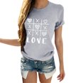 thumbnail image 1 of B91xZ Tuniques pour Femmes Rayures Manches Courtes Col Rond, Gris TTG, 1 of 4
