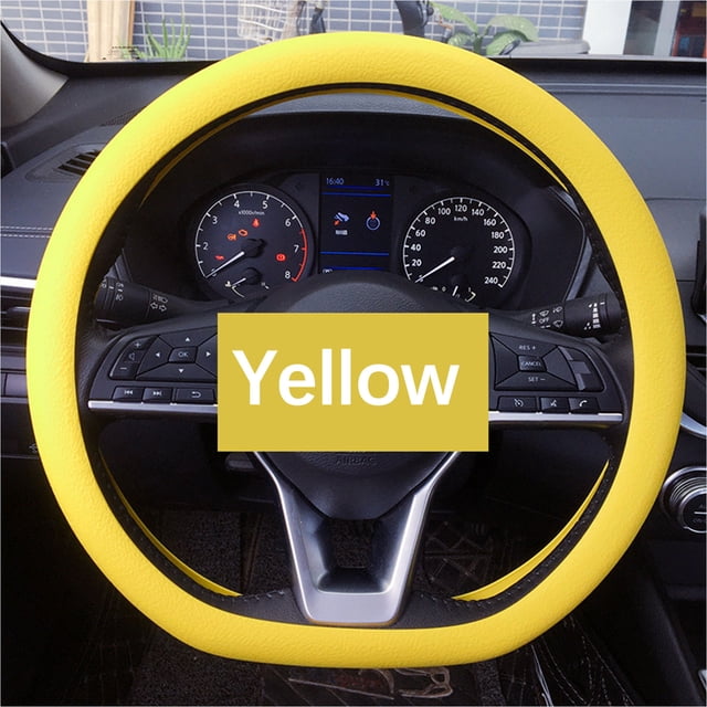 TIMIFIS Housse de Volant Accessoires Auto Housse de Volant en Silicone Antidérapante Résistante à l'Usure Housse de Protection pour Volant de Voiture Quatre Saisons Housse Universelle pour Volant