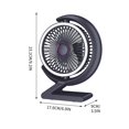 thumbnail image 3 of Boovnll Desk Fan, Adjustable High Speed USB Rechargeable Table Fan Lightweight Compact Quiet Small Fan for Home, Bedroom, Office, Travel, Camping, RVs, Summer Gift, Mini Fan - Fan, 3 of 5