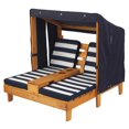 thumbnail image 4 of Double Chaise Lounge with Cupholder - Honey/Navy/White, 4 of 5