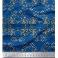 thumbnail image 1 of Soimoi Rayon Fabric Filigree Damask Printed Craft Fabric by the Yard 42 Inch Wide, 1 of 3