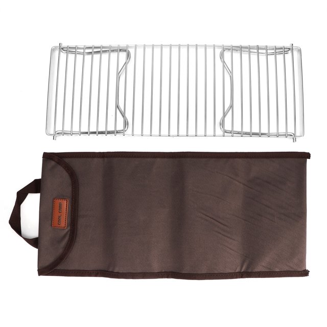 LYUMO Grille de Cuisson en Acier Inoxydable, Grille de Feu de Camp Pliable Portable Grille de Cuisson Barbecue en Acier Inoxydable, Grille de Camping Portable