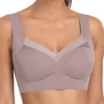 thumbnail image 1 of Hjtefg Sheer Bralette - Plus Size Wireless Push-Up, Breathable Seamless Sports Bra,Color: T2-Pink Size: XXL, 1 of 6