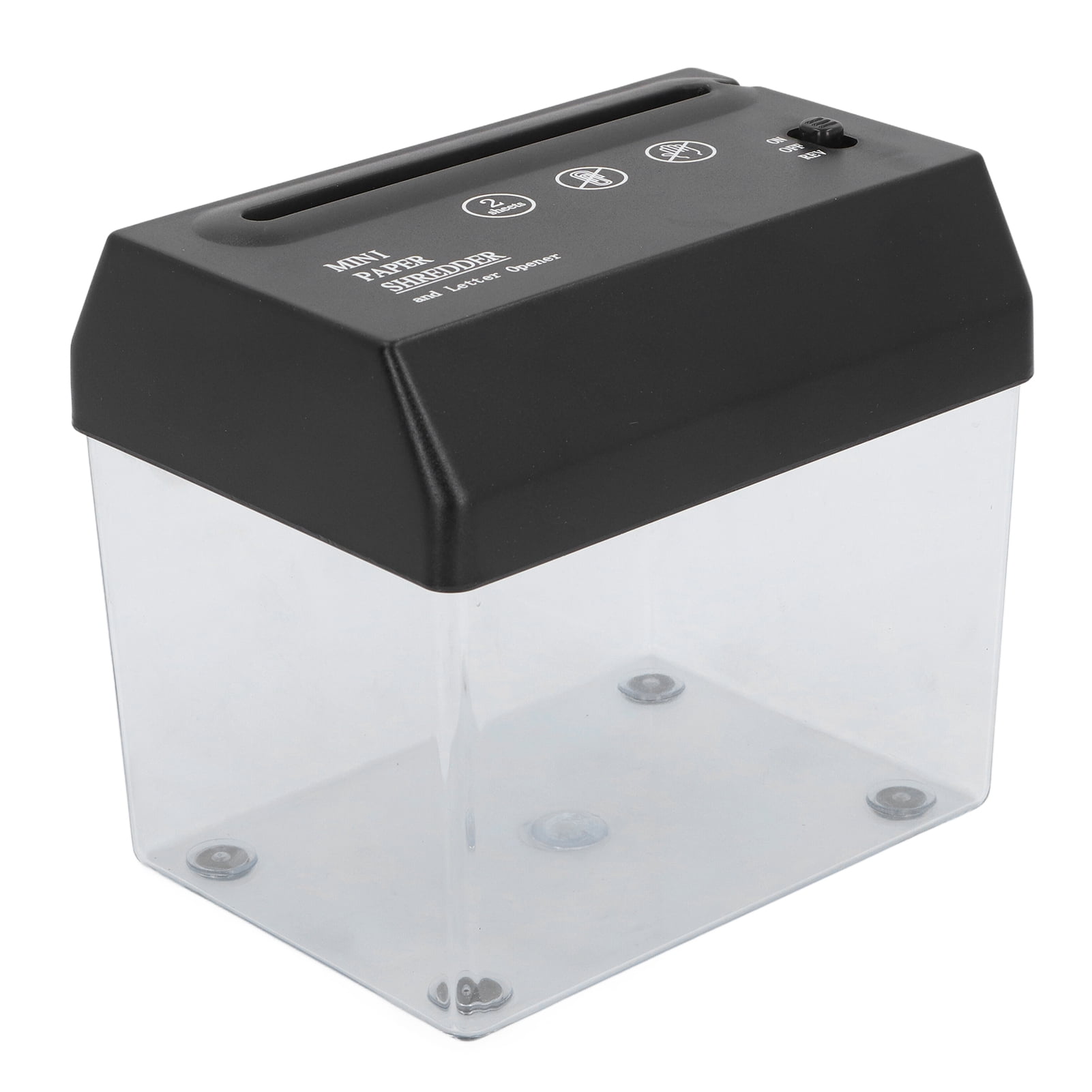 Portable Paper Shredder, 3 Position Sliding Switch Mini Paper Shredder with Non Slip Foam for Cutting