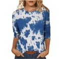 thumbnail image 1 of T-shirts pour Femmes Coupe Ample Mode pour Femmes T-Shirt Imprimé Manches 3/4 Blouse Col Rond Hauts Décontractés T-Shirts Femmes Coupe Ample T-Shirts pour Femmes Coupe Ample T-Shirts pour Femmes Mode, 1 of 5
