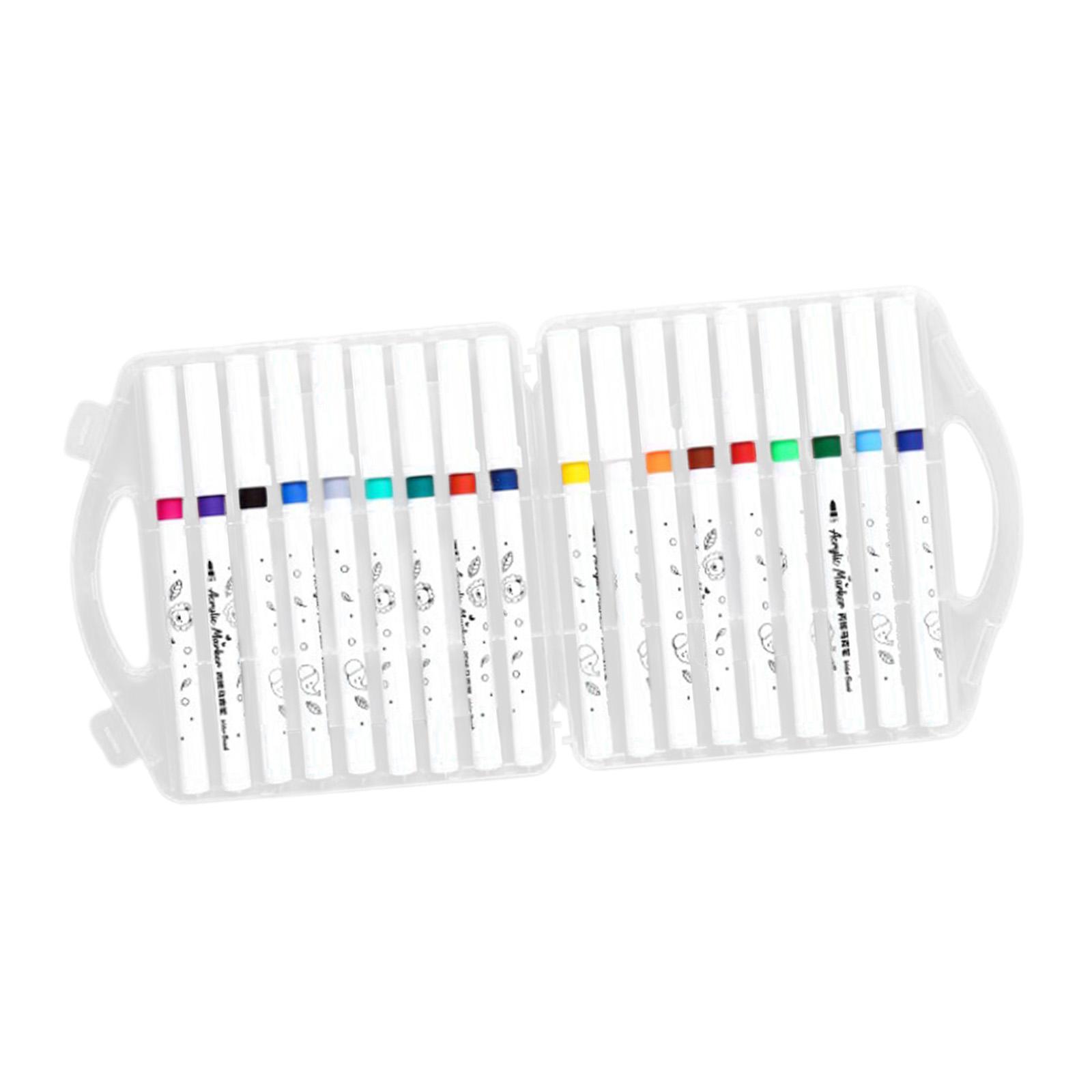 KLKCMS Colorful Paint Pen Art Craft Drawing Supplies DIY 18 Colors