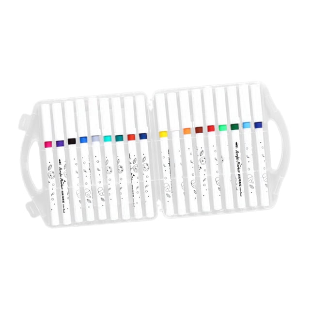 Rongfmy Paint Markers Smooth Quick Drying Acrylic Paint Pens for Ceramic Canvas Wood 18 18 Colors
