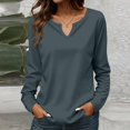 thumbnail image 1 of YLHFASHION Femmes Mode Décontractée Manches Longues Hauts Chemises Blouses Hauts Économies d'Été Liquidation Chemises pour Femmes, 1 of 5