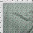 thumbnail image 3 of oneOone Rayon Sea Green Fabric Mix Ikat Craft Projects Decor Fabric Printed By The Yard 56 Inch Wide, 3 of 4