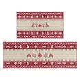 thumbnail image 1 of Christmas Kitchen Rug Set of 2 Anti Fatigue Kitchen Mats for Floor,Red Christmas Tree Winter Snowflake Kitchen Runner for Bathroom,Room Bath (47x17+30x17in), 1 of 6