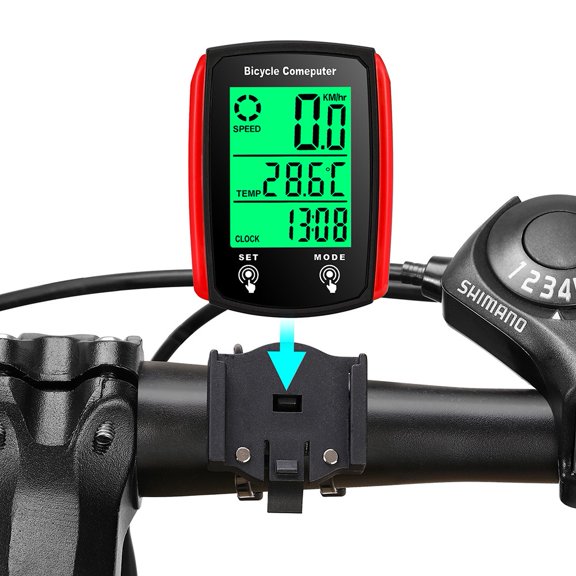 Bike Speedometer, Bicycle odometers,Bicycle Speedometer Cycle Bike Computer Waterproof Bike Odometer with LCD Display Speedometer Accurate Speed Tracking & Multi-Function