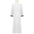 thumbnail image 4 of Moggemol Garçons Tunique Maxi à Manches Longues Dubai Traditionnel Satin Soyeux Faux Fendu Robe Blanche 10, 4 of 7