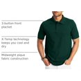 thumbnail image 4 of Hanes Mens FreshIQ X-Temp Pique Polo, S, Deep Forest, 4 of 6