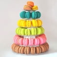 thumbnail image 4 of Uuiauoio 6 Tiers Macaroon Tower Stand, Round Macaron Tower Cake Display Rack Plastic Cupcake Stand Macarons Desserts Serving Tray for Birthday Wedding Party Decor (6 Tiers), 4 of 6